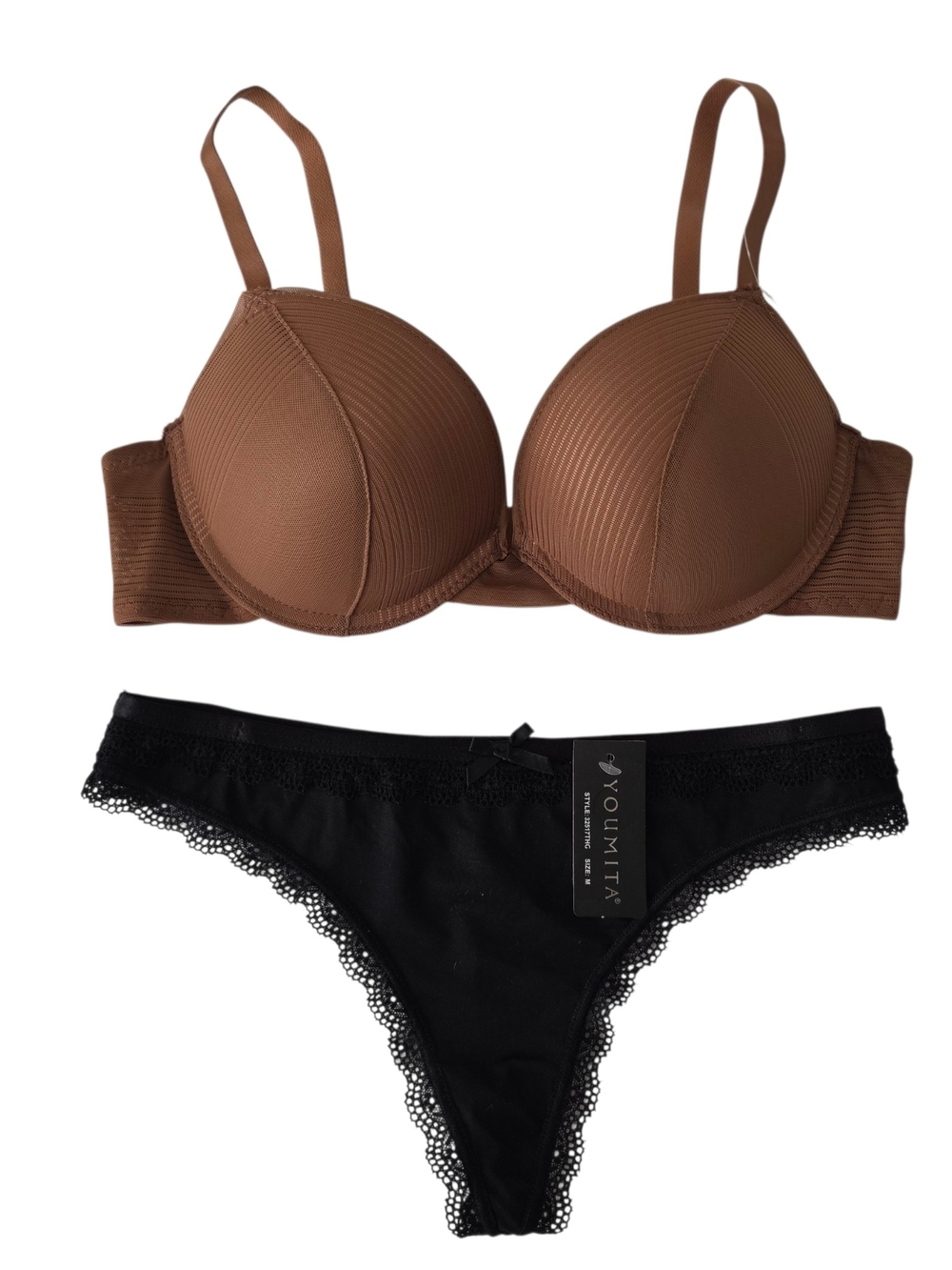 34B/M Bombshell Style Push Up Bra Set